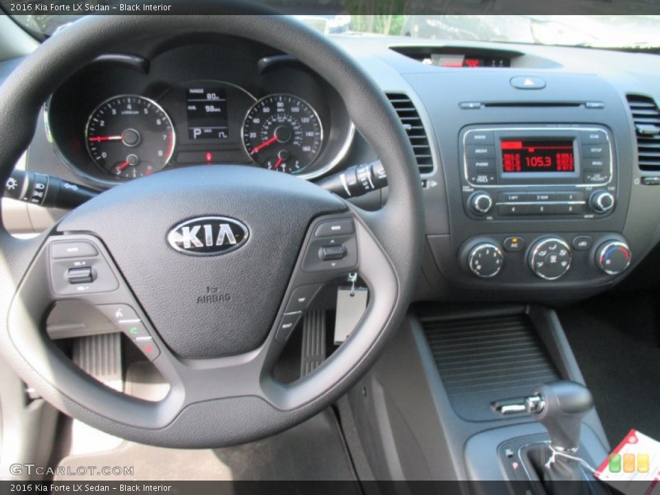 Black Interior Dashboard for the 2016 Kia Forte LX Sedan #106548217