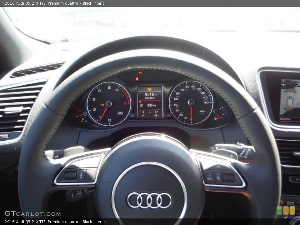 Black Interior Steering Wheel for the 2016 Audi Q5 2.0 TFSI Premium quattro #106550707
