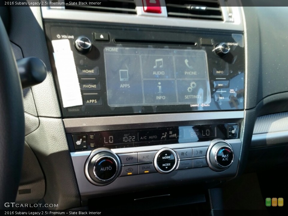 Slate Black Interior Controls for the 2016 Subaru Legacy 2.5i Premium #106558864