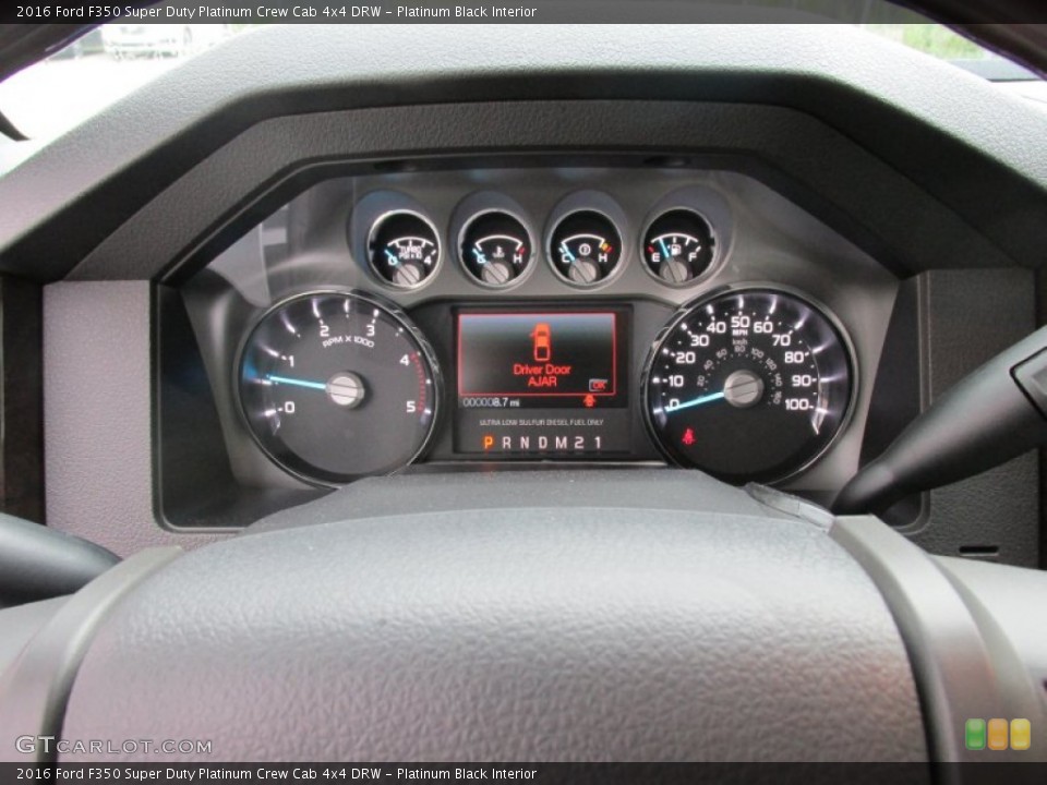 Platinum Black Interior Gauges for the 2016 Ford F350 Super Duty Platinum Crew Cab 4x4 DRW #106560319