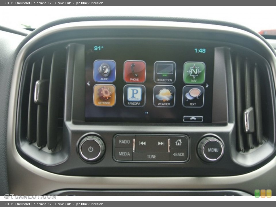 Jet Black Interior Controls for the 2016 Chevrolet Colorado Z71 Crew Cab #106562290