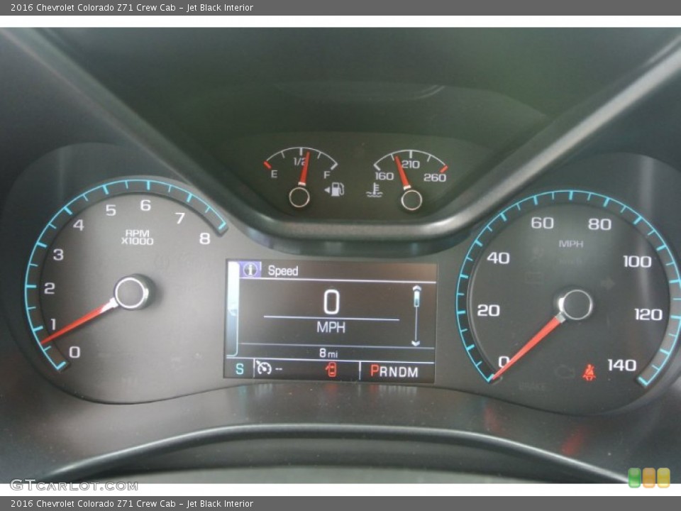 Jet Black Interior Gauges for the 2016 Chevrolet Colorado Z71 Crew Cab #106562310