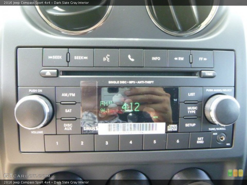 Dark Slate Gray Interior Audio System for the 2016 Jeep Compass Sport 4x4 #106562585