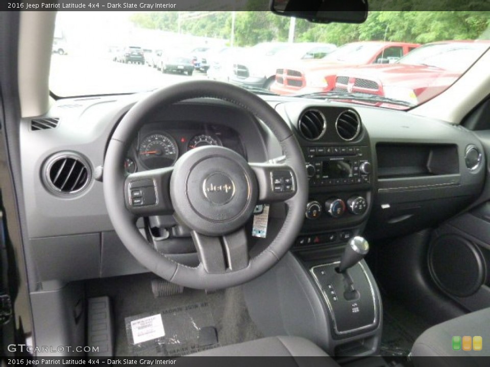 Dark Slate Gray Interior Dashboard for the 2016 Jeep Patriot Latitude 4x4 #106564978