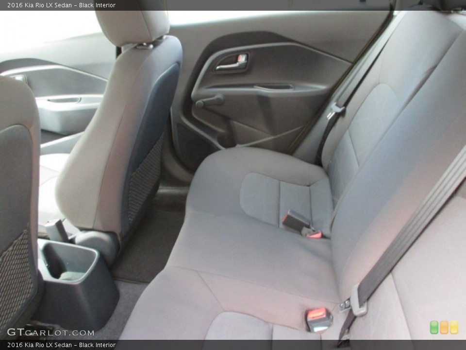 Black Interior Rear Seat for the 2016 Kia Rio LX Sedan #106573544