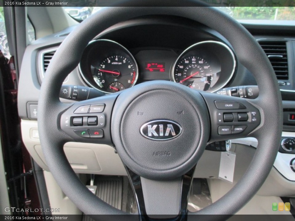 Gray Interior Steering Wheel for the 2016 Kia Sedona LX #106574147