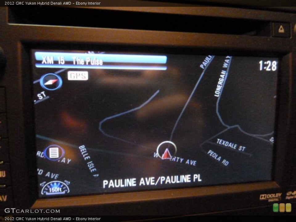 Ebony Interior Navigation for the 2012 GMC Yukon Hybrid Denali AWD #106575626
