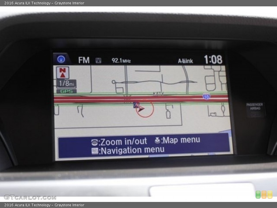 Graystone Interior Navigation for the 2016 Acura ILX Technology #106609520