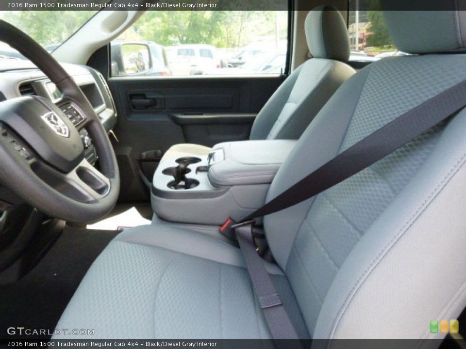 Black/Diesel Gray Interior Front Seat for the 2016 Ram 1500 Tradesman Regular Cab 4x4 #106614317