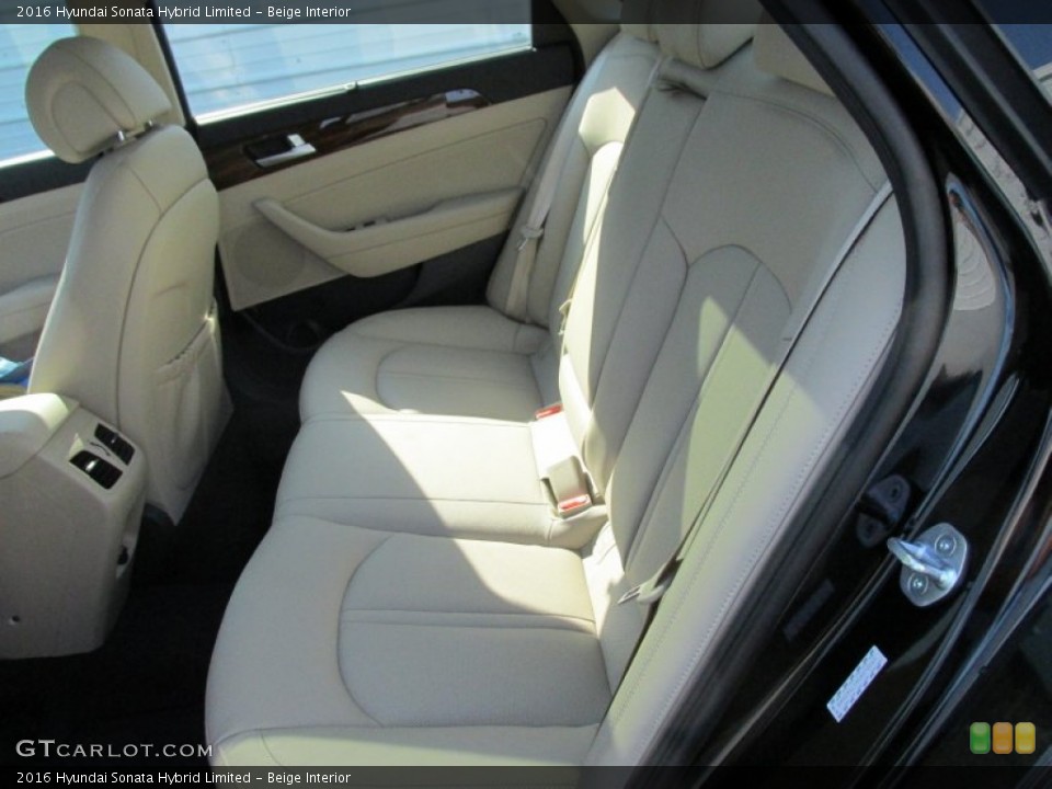 Beige Interior Rear Seat for the 2016 Hyundai Sonata Hybrid Limited #106614674