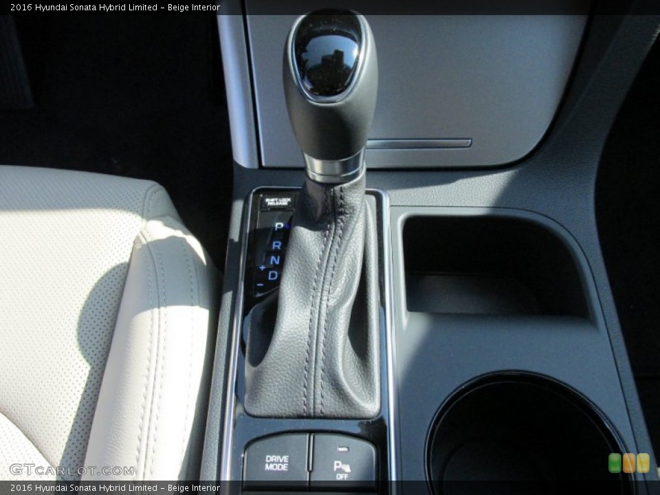 Beige Interior Transmission for the 2016 Hyundai Sonata Hybrid Limited #106614851