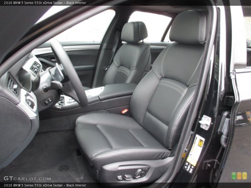 Black Interior Front Seat for the 2016 BMW 5 Series 550i xDrive Sedan #106626349
