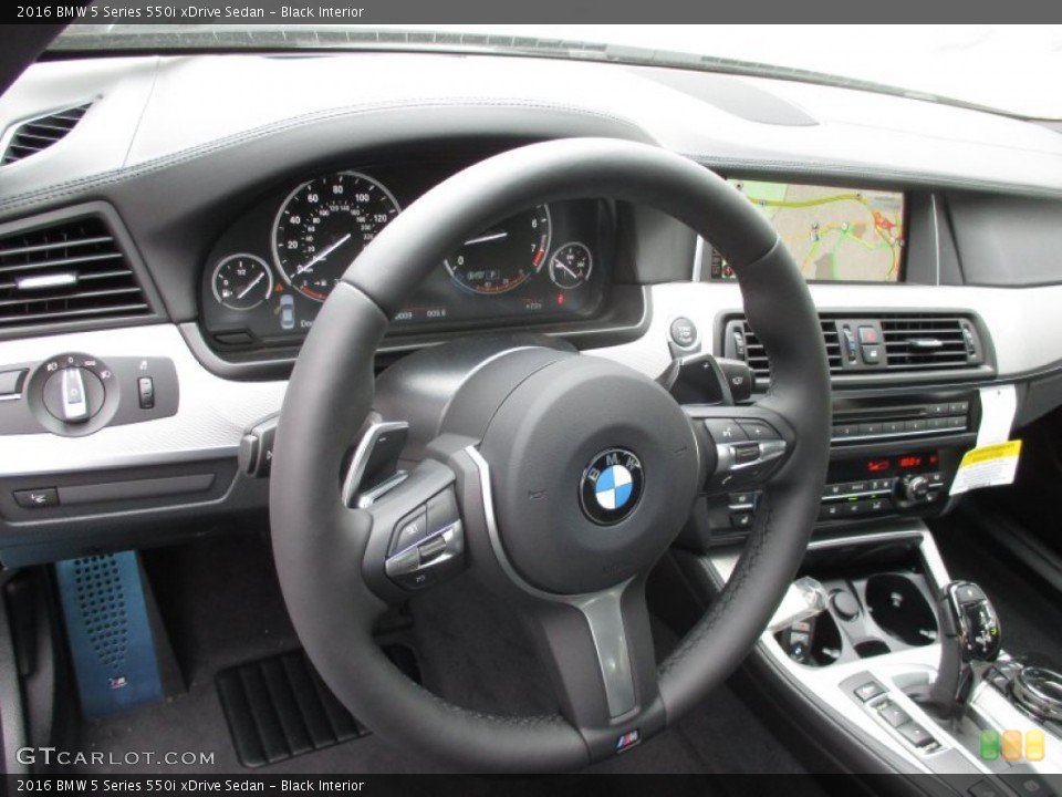 Black Interior Steering Wheel for the 2016 BMW 5 Series 550i xDrive Sedan #106626390
