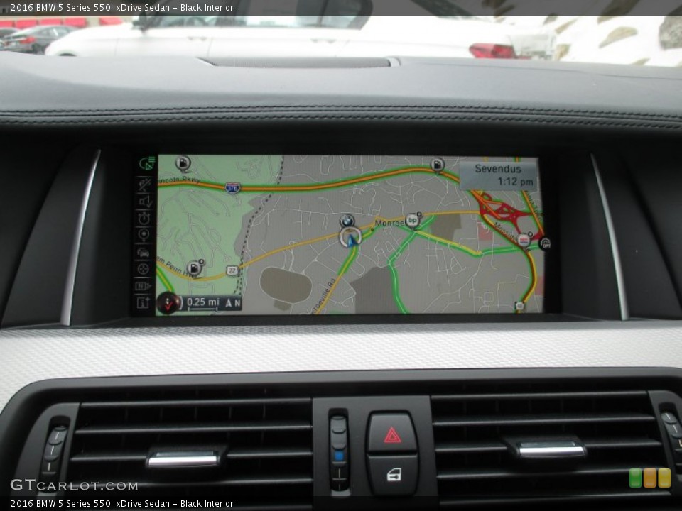 Black Interior Navigation for the 2016 BMW 5 Series 550i xDrive Sedan #106626472