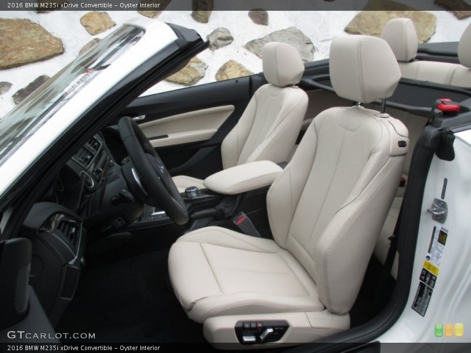 Oyster Interior Front Seat for the 2016 BMW M235i xDrive Convertible #106627591