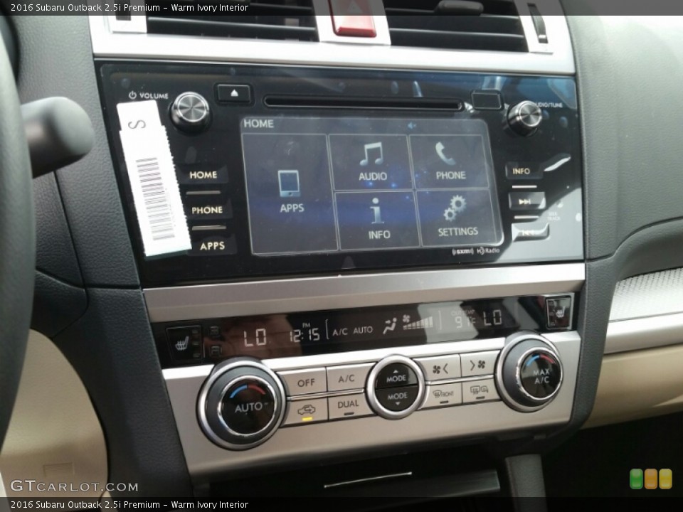 Warm Ivory Interior Controls for the 2016 Subaru Outback 2.5i Premium #106628272