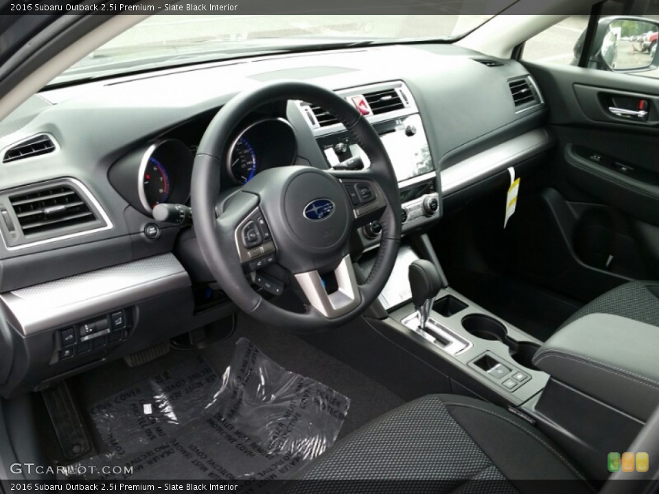 Slate Black Interior Photo for the 2016 Subaru Outback 2.5i Premium #106628527