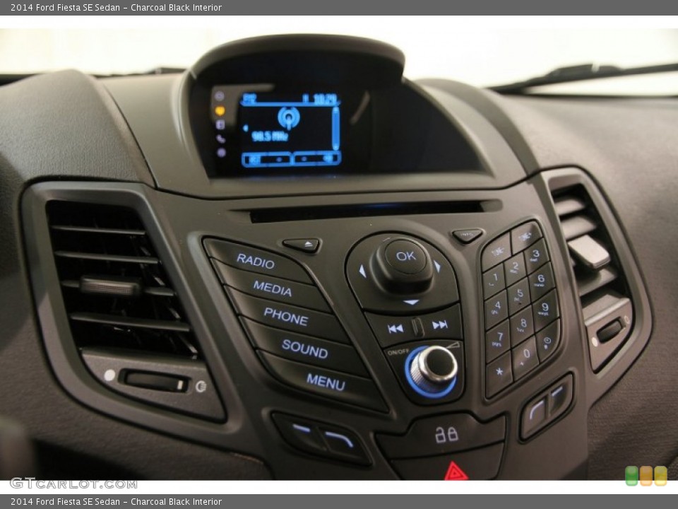 Charcoal Black Interior Controls for the 2014 Ford Fiesta SE Sedan #106631293