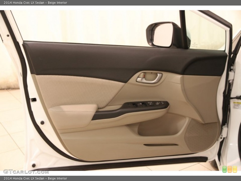 Beige Interior Door Panel for the 2014 Honda Civic LX Sedan #106631512