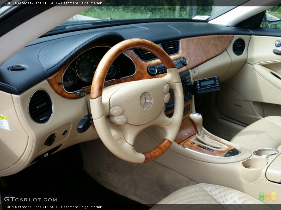 Cashmere Beige Interior Dashboard for the 2006 Mercedes-Benz CLS 500 #106635943