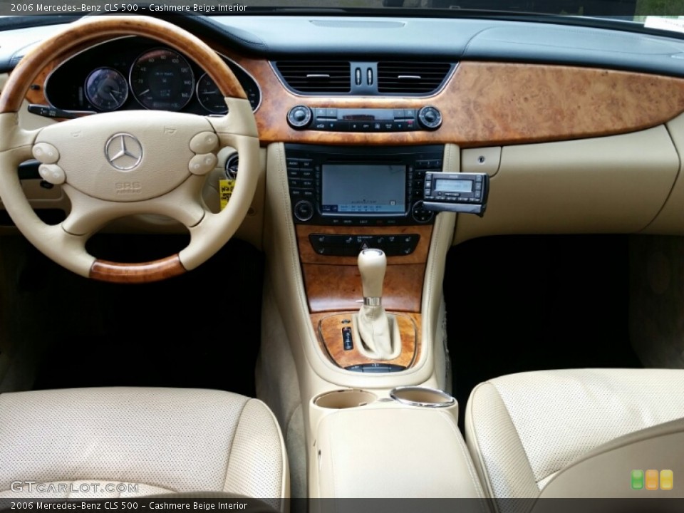 Cashmere Beige Interior Dashboard for the 2006 Mercedes-Benz CLS 500 #106635964