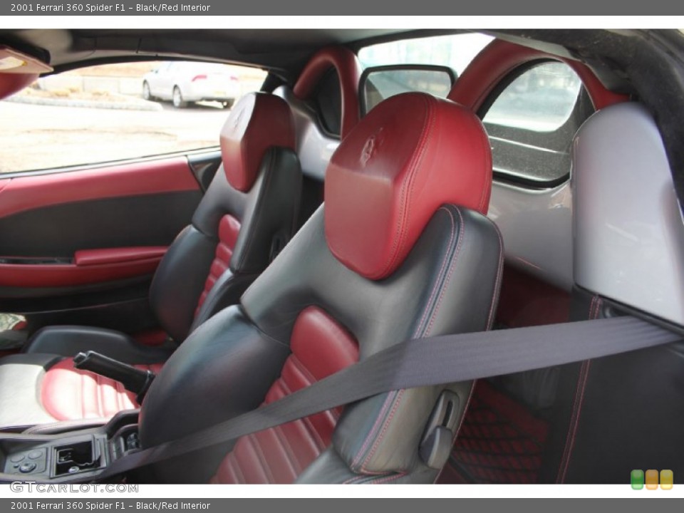 Black/Red Interior Front Seat for the 2001 Ferrari 360 Spider F1 #106637717