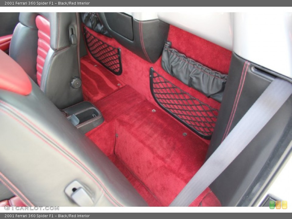 Black/Red Interior Rear Seat for the 2001 Ferrari 360 Spider F1 #106637818