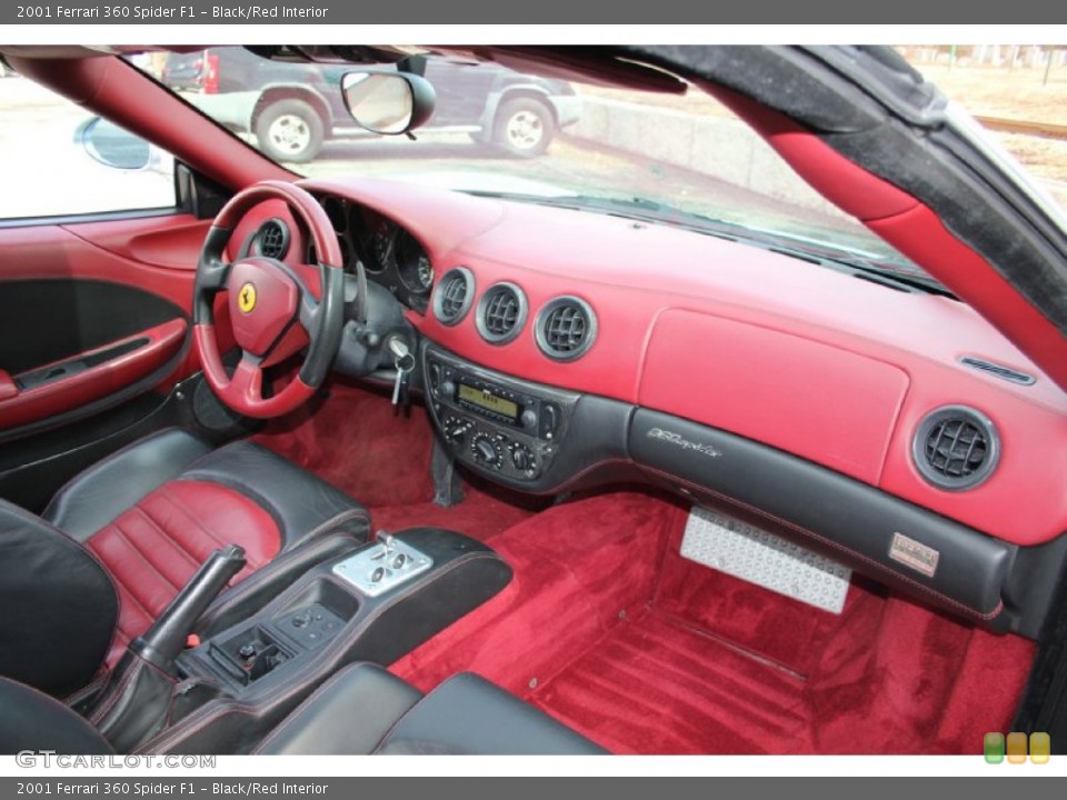 Black/Red Interior Dashboard for the 2001 Ferrari 360 Spider F1 #106637971