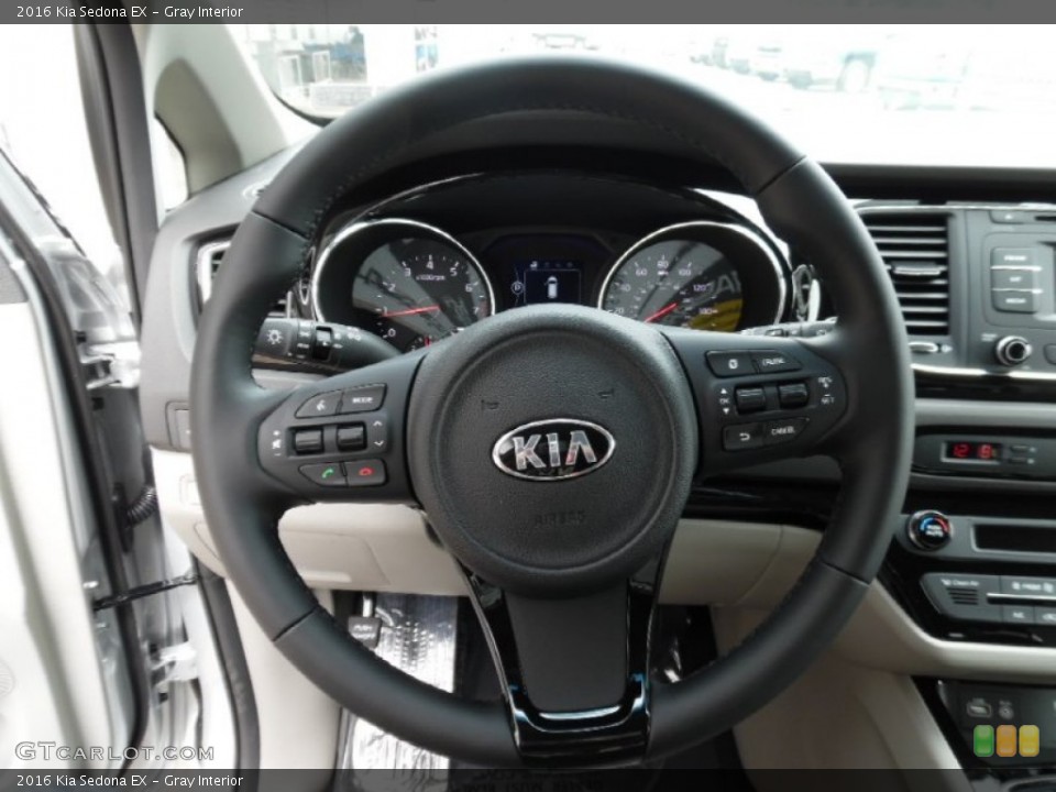 Gray Interior Steering Wheel for the 2016 Kia Sedona EX #106638125