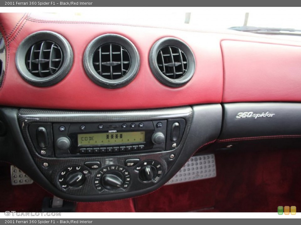 Black/Red Interior Controls for the 2001 Ferrari 360 Spider F1 #106638217