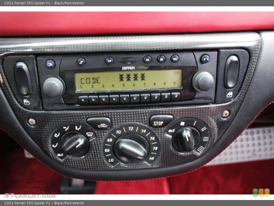 Black/Red Interior Audio System for the 2001 Ferrari 360 Spider F1 #106638238