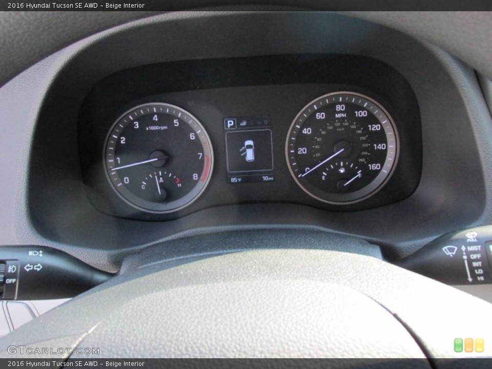 Beige Interior Gauges for the 2016 Hyundai Tucson SE AWD #106646035