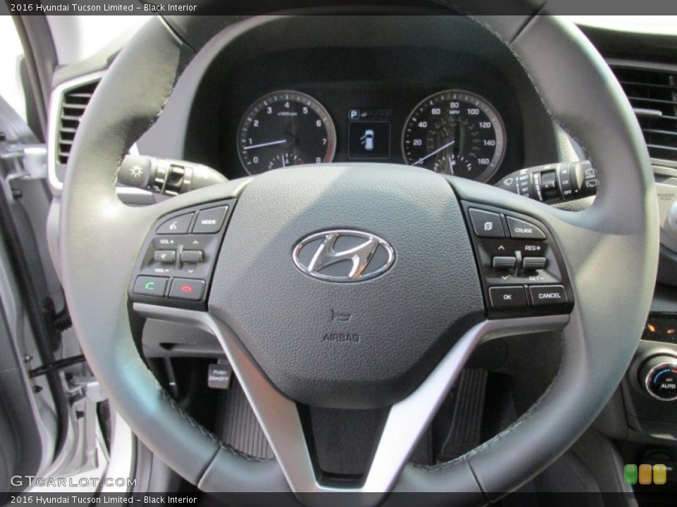 Black Interior Steering Wheel for the 2016 Hyundai Tucson Limited #106646680
