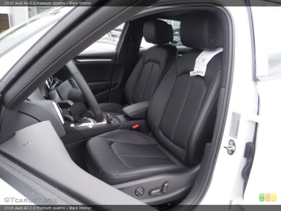 Black Interior Front Seat for the 2016 Audi A3 2.0 Premium quattro #106654874