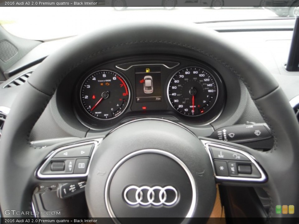 Black Interior Steering Wheel for the 2016 Audi A3 2.0 Premium quattro #106654988