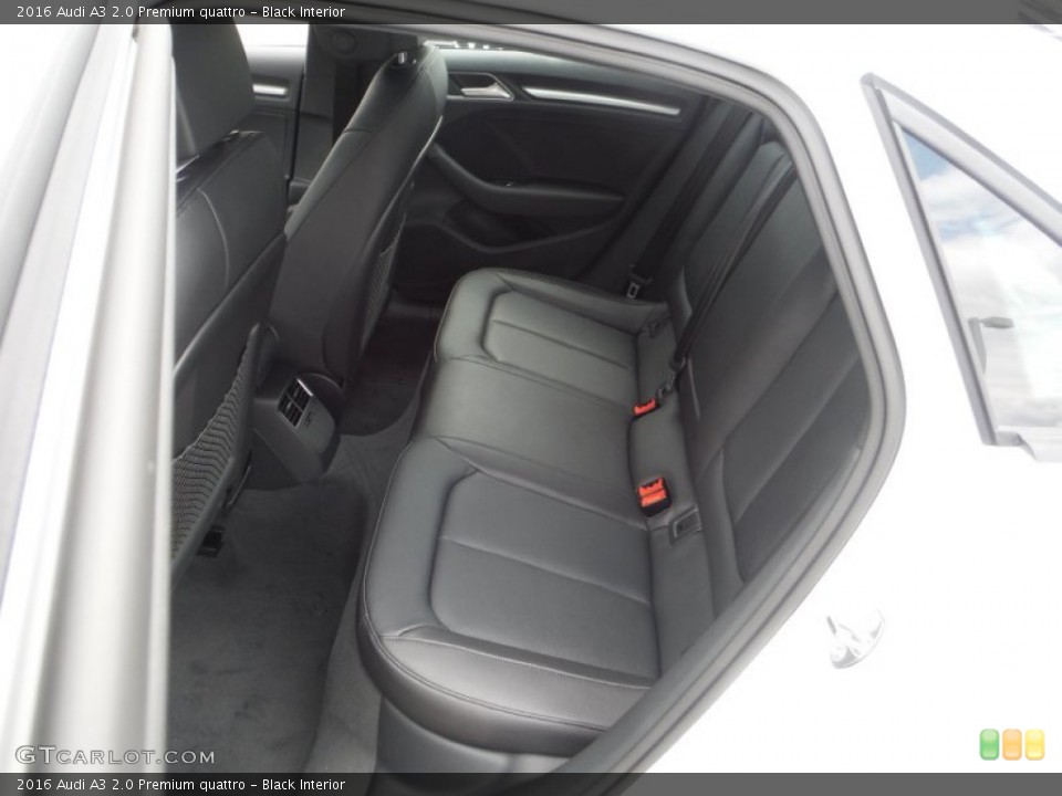 Black Interior Rear Seat for the 2016 Audi A3 2.0 Premium quattro #106655020