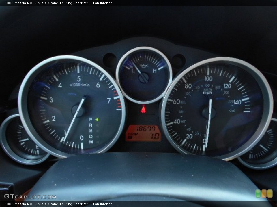 Tan Interior Gauges for the 2007 Mazda MX-5 Miata Grand Touring Roadster #106660319