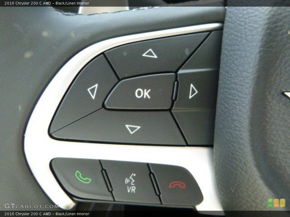 Black/Linen Interior Controls for the 2016 Chrysler 200 C AWD #106661096