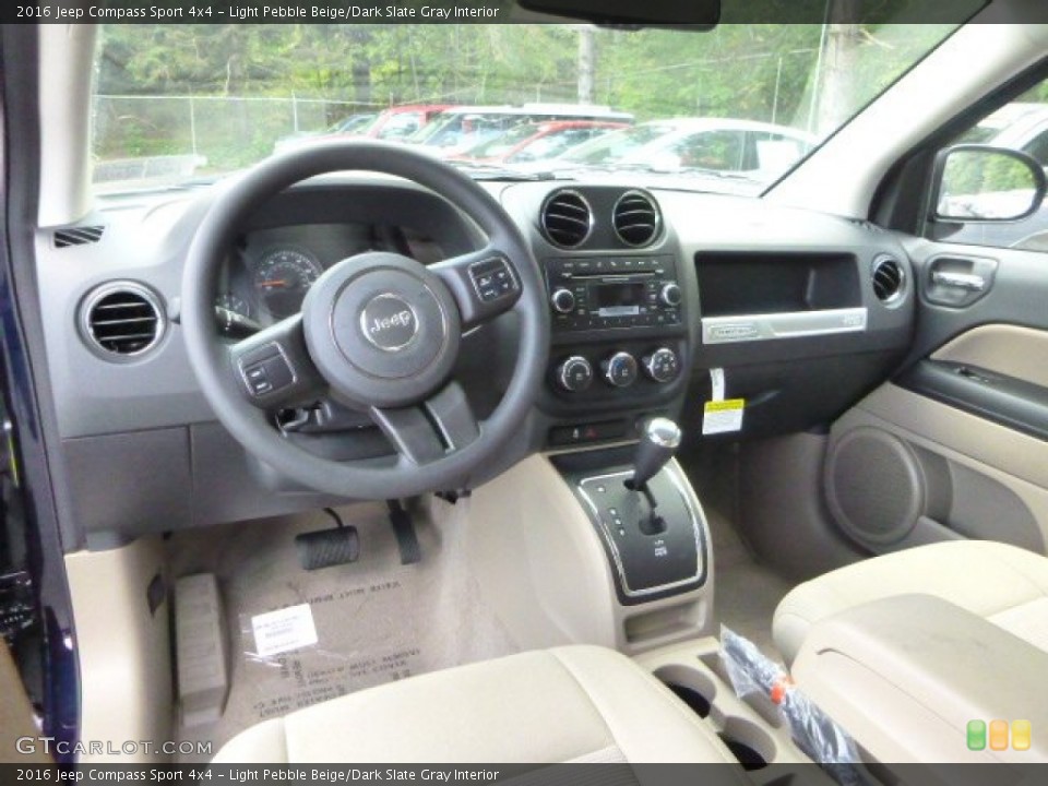 Light Pebble Beige/Dark Slate Gray Interior Photo for the 2016 Jeep Compass Sport 4x4 #106661263