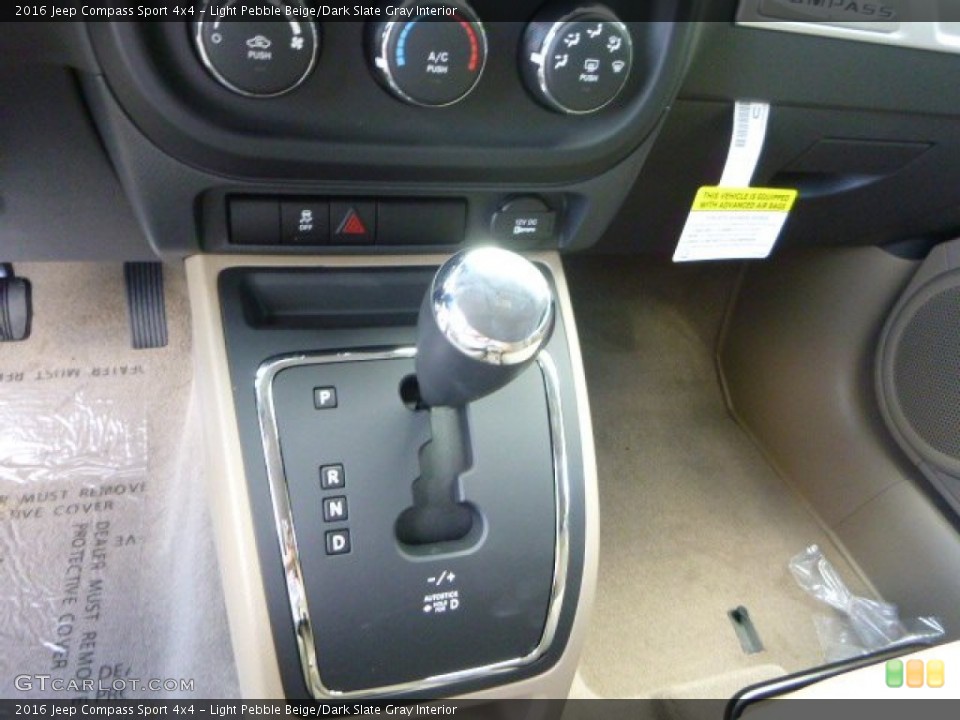 Light Pebble Beige/Dark Slate Gray Interior Transmission for the 2016 Jeep Compass Sport 4x4 #106661477