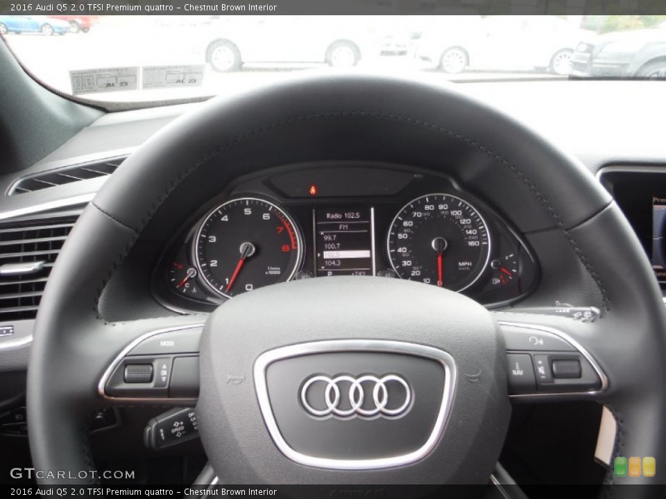 Chestnut Brown Interior Steering Wheel for the 2016 Audi Q5 2.0 TFSI Premium quattro #106662167