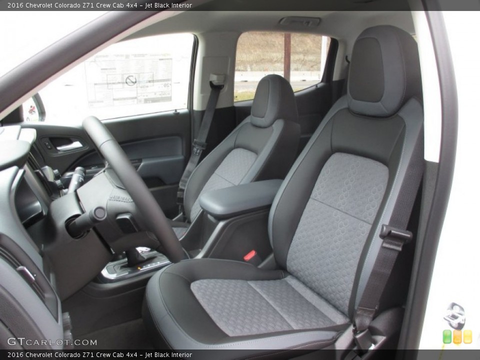 Jet Black Interior Front Seat for the 2016 Chevrolet Colorado Z71 Crew Cab 4x4 #106662488