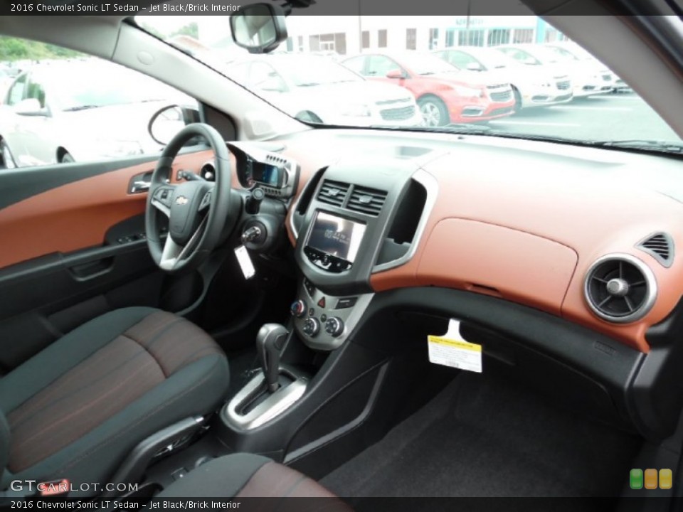 Jet Black/Brick Interior Dashboard for the 2016 Chevrolet Sonic LT Sedan #106671458