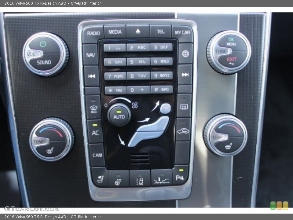 Off-Black Interior Controls for the 2016 Volvo S60 T6 R-Design AWD #106672874