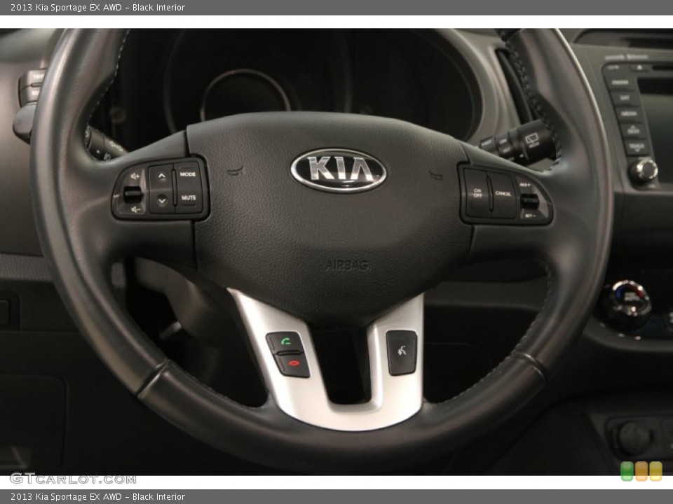 Black Interior Steering Wheel for the 2013 Kia Sportage EX AWD #106675277