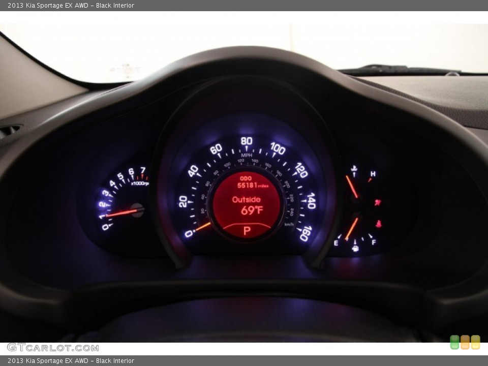 Black Interior Gauges for the 2013 Kia Sportage EX AWD #106675287