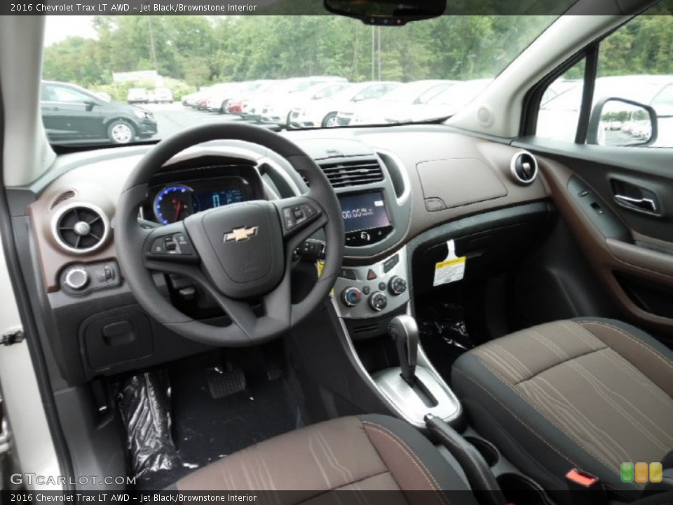 Jet Black/Brownstone Interior Prime Interior for the 2016 Chevrolet Trax LT AWD #106675580