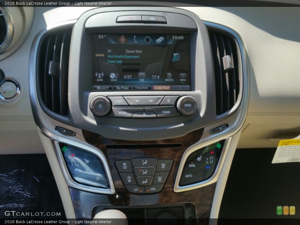 Light Neutral Interior Controls for the 2016 Buick LaCrosse Leather Group #106686316
