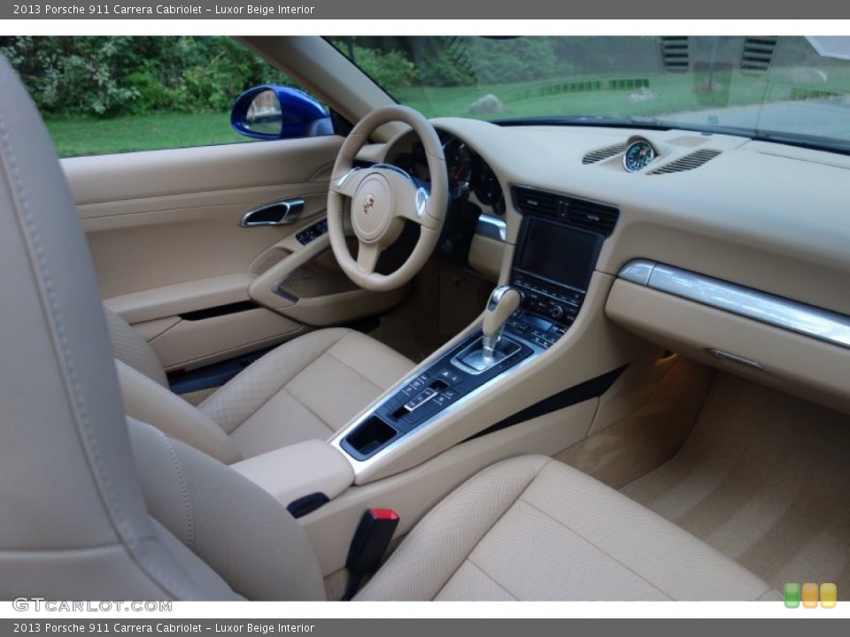 Luxor Beige Interior Dashboard for the 2013 Porsche 911 Carrera Cabriolet #106689665