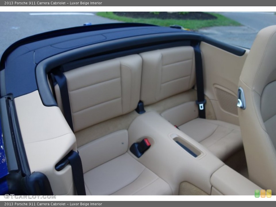 Luxor Beige Interior Rear Seat for the 2013 Porsche 911 Carrera Cabriolet #106689701